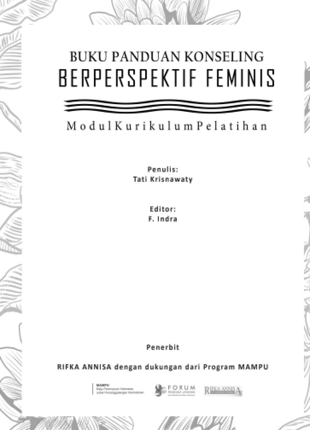 Buku Panduan Konseling Berperkspetif Feminis