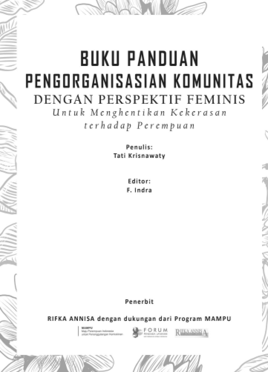 Buku Panduan Pengorganisasian Komunitas Berperkspektif Feminis
